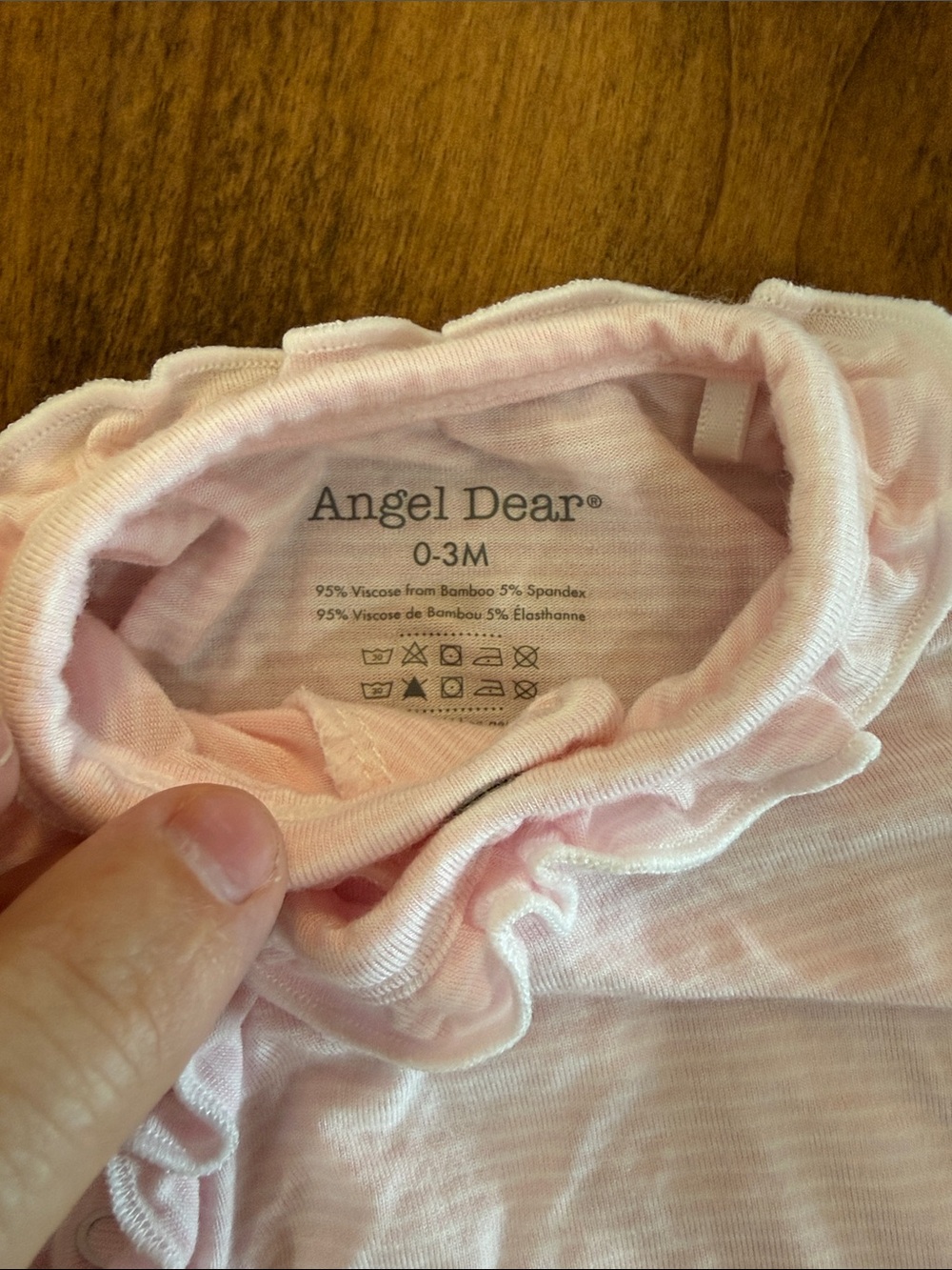 Angel Dear Light Pink Ruffle-Front Pajama Set - Picture 2 of 6